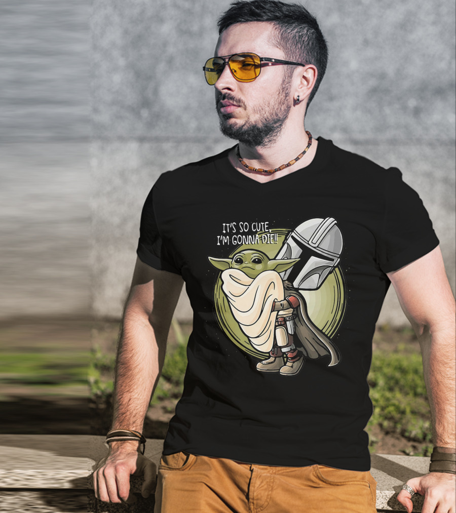 It’s So Cute I'm Gonna Die Baby Yoda Mandalorian Helmet T-Shirt