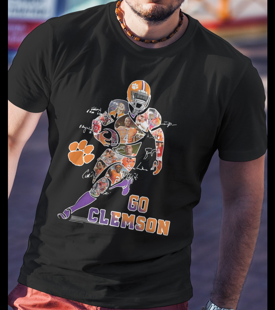 Clemson Tigers Football Team Heroes Collage Go T-Shirt