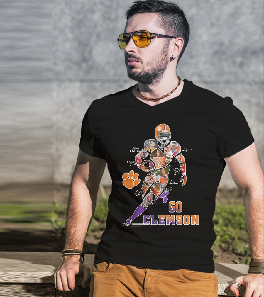 Clemson Tigers Football Team Heroes Collage Go T-Shirt