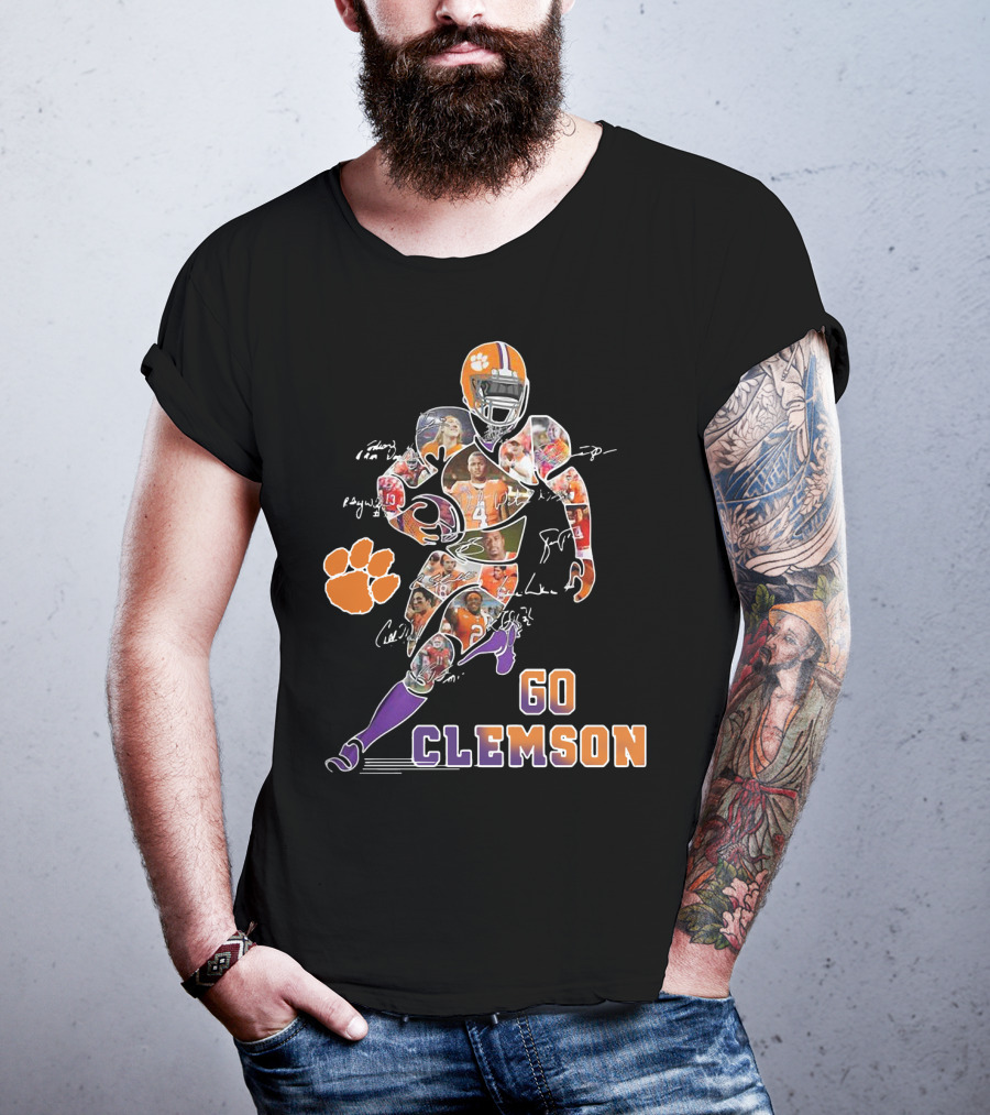 Clemson Tigers Football Team Heroes Collage Go T-Shirt