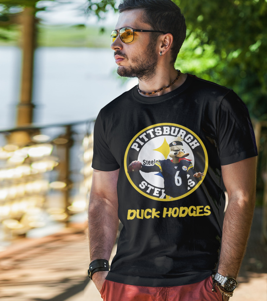 Pittsburgh Steelers Duck Hodges Football T-Shirt
