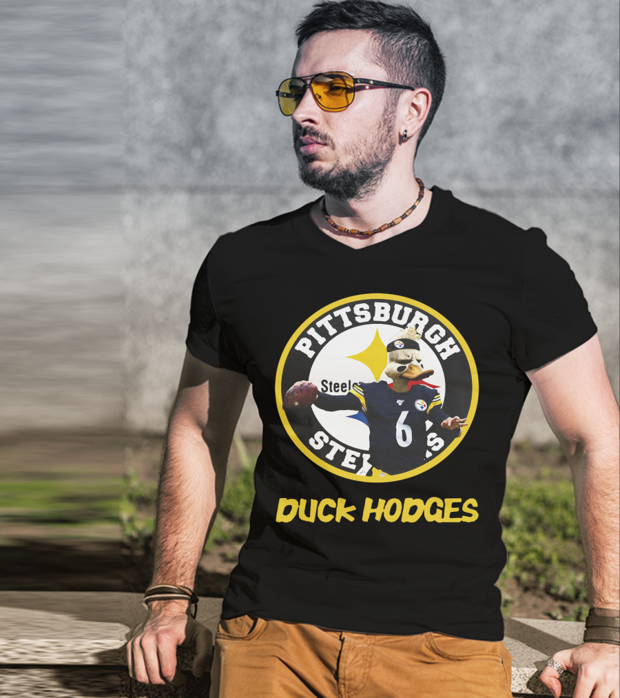 Pittsburgh Steelers Duck Hodges Football T-Shirt