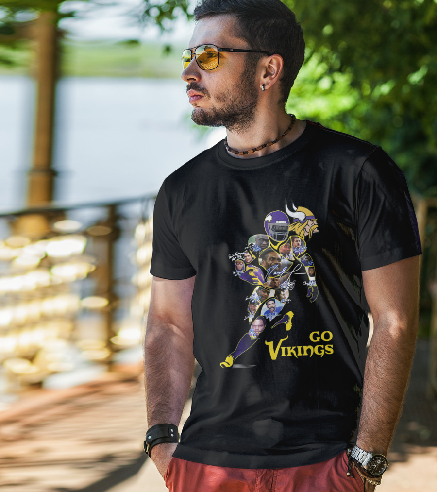 Go Vikings Scandinavian Football Legends Collage T-Shirt