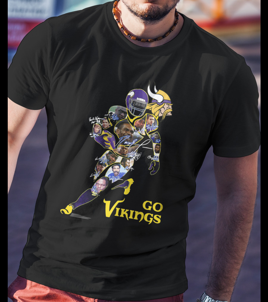 Go Vikings Scandinavian Football Legends Collage T-Shirt