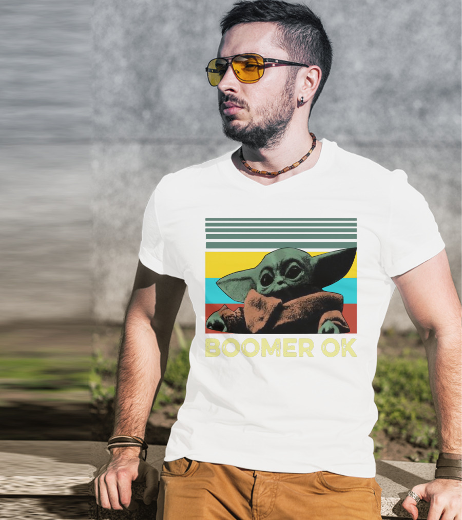 Boomer OK Retro Baby Yoda T-Shirt