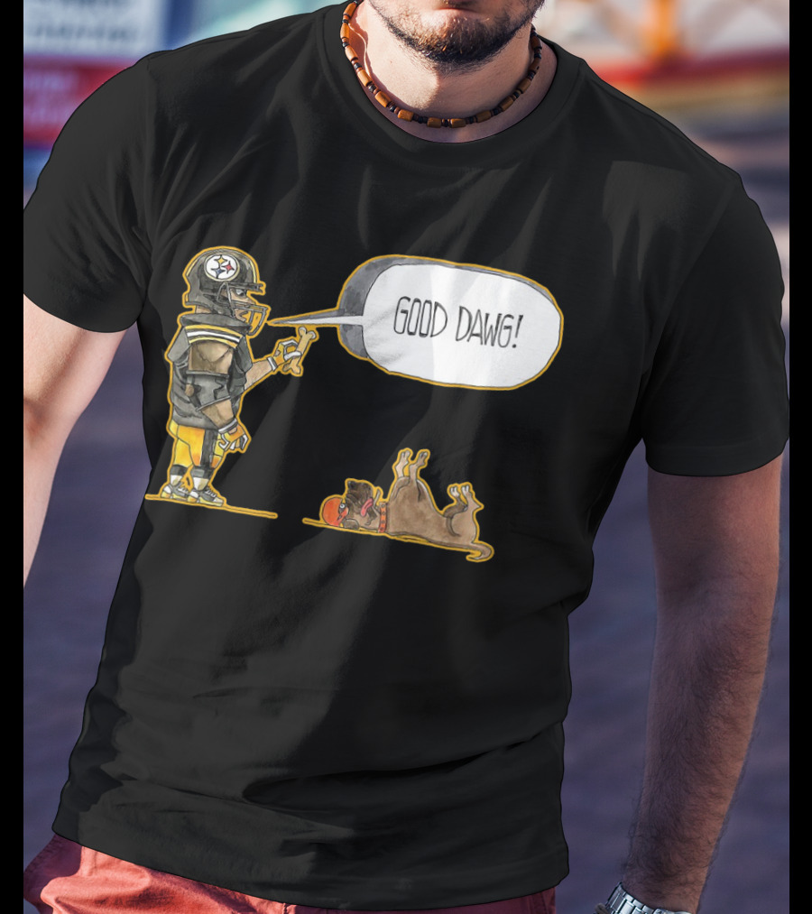 Pittsburgh Steelers Good Dawg Football Helmet Player T-Shirt