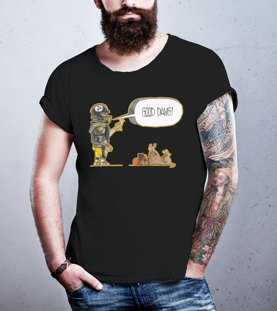 Pittsburgh Steelers Good Dawg Football Helmet Player T-Shirt