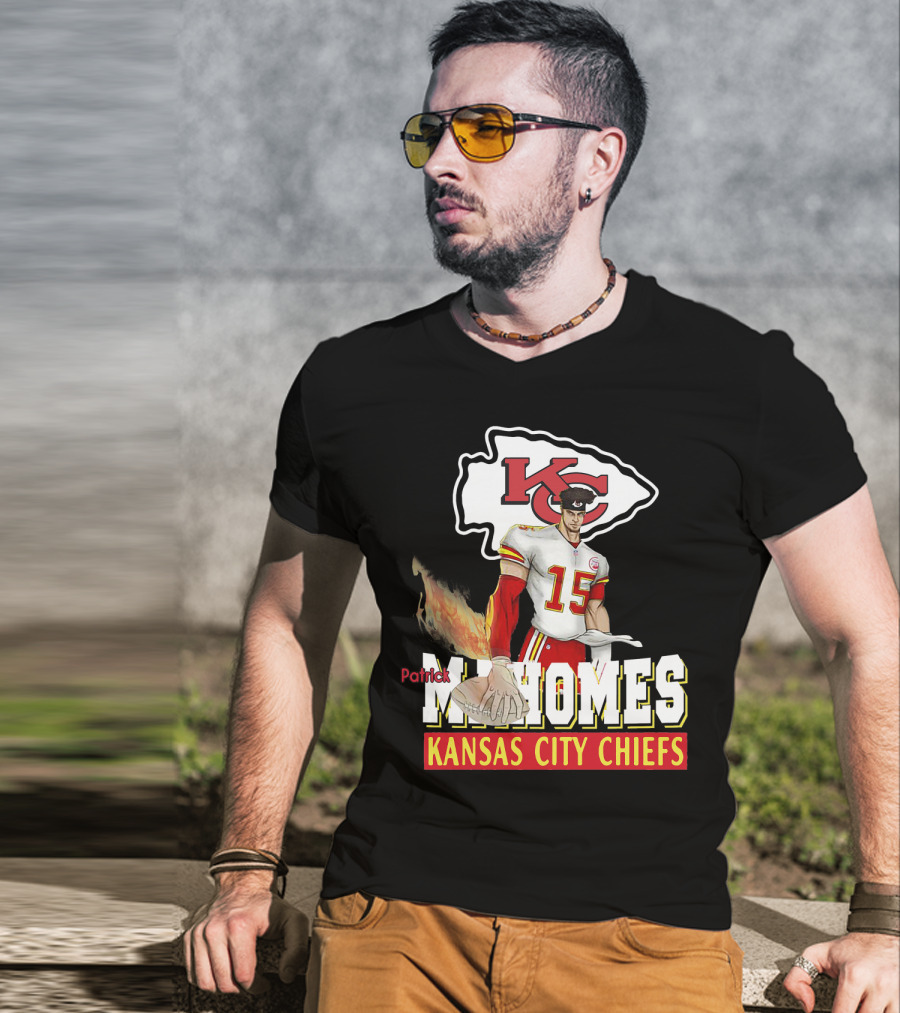 Patrick Mahomes Kc Kansas City Chiefs Football Flame T-Shirt