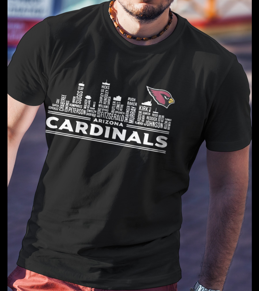 Arizona Cardinals Peterson Fitzgerald Murray Gonzalez Suggs Cityscape T-Shirt