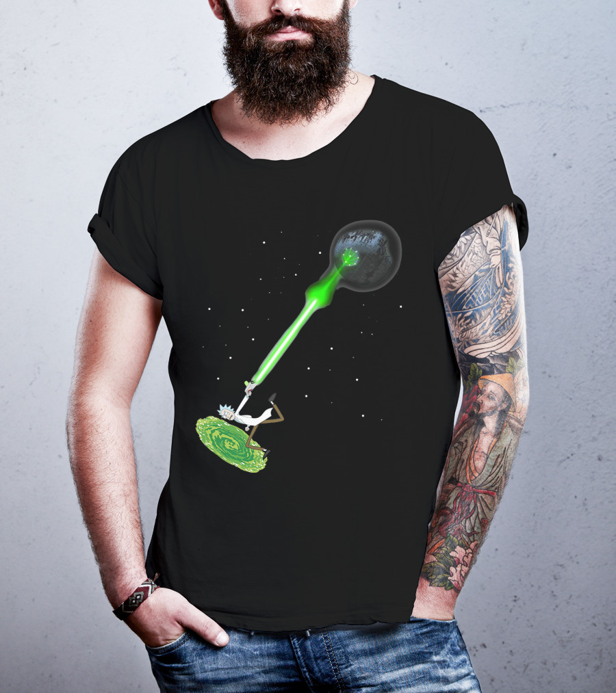 Rick Sanchez Kamehameha Death Star T-Shirt