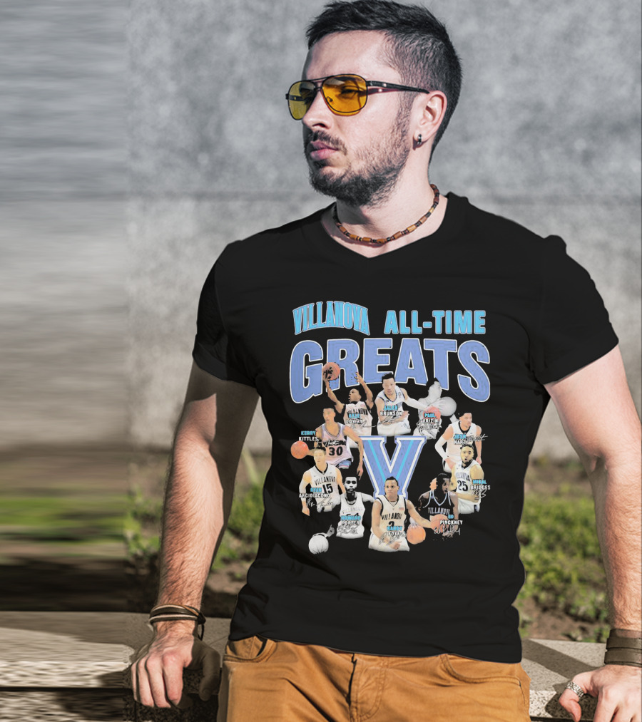 Villanova Wildcats All-Time Greats Basketball Legends T-Shirt