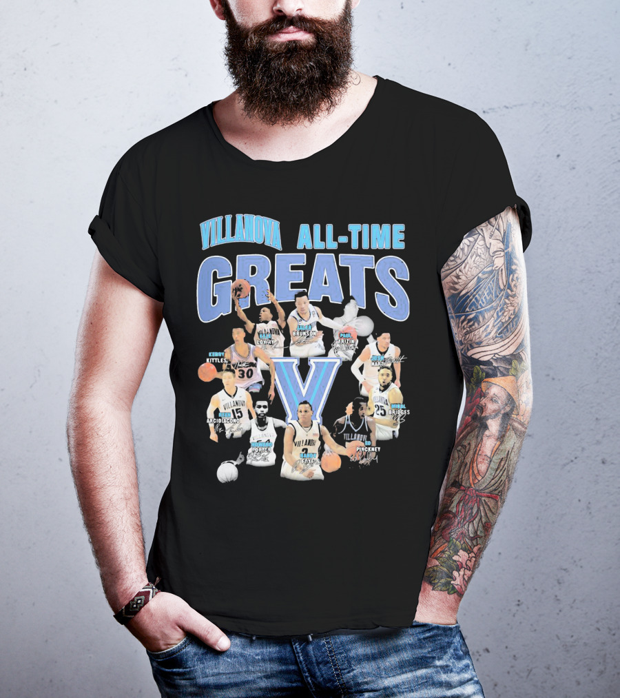 Villanova Wildcats All-Time Greats Basketball Legends T-Shirt