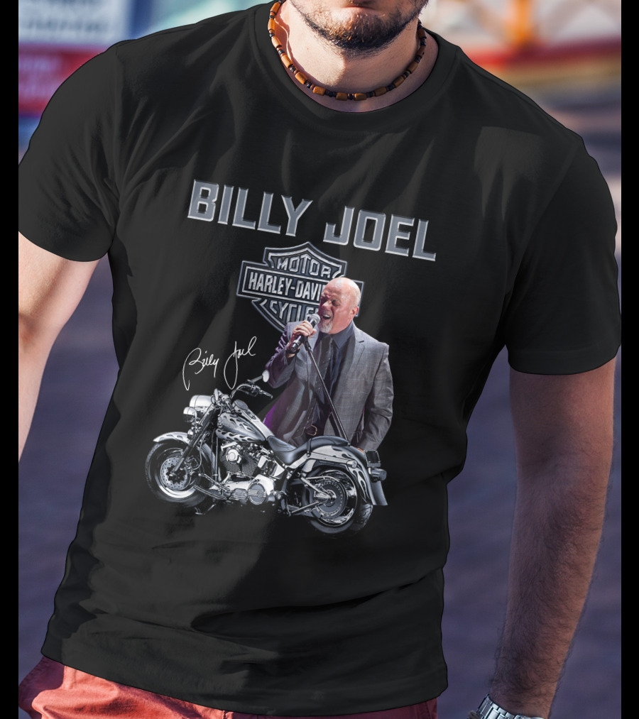 Billy Joel Harley Davidson Motorcycle Cycles T-Shirt