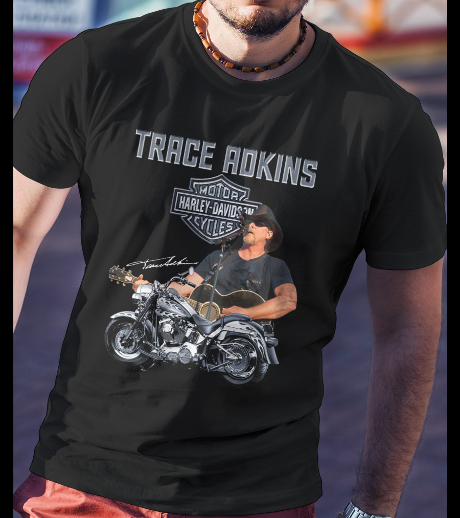 Trace Adkins Harley Davidson Motorcycles Guitar Performance T-Shirt