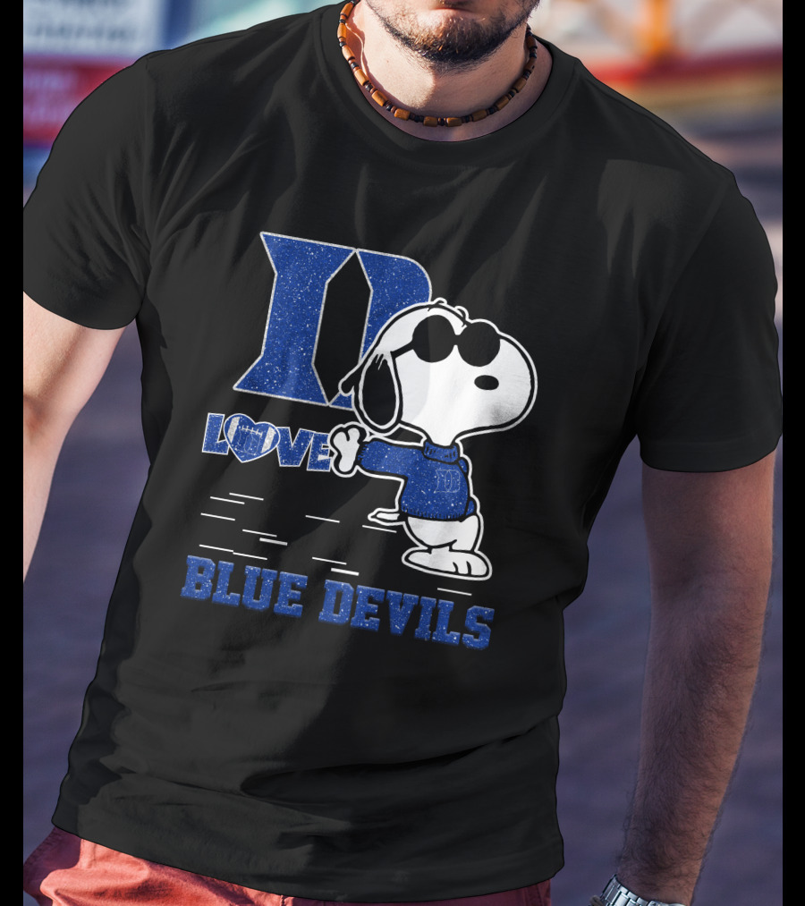 Snoopy Love Duke Blue Devils Peanuts Fan T-Shirt