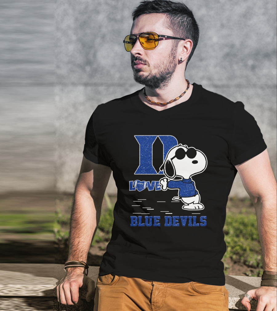 Snoopy Love Duke Blue Devils Peanuts Fan T-Shirt