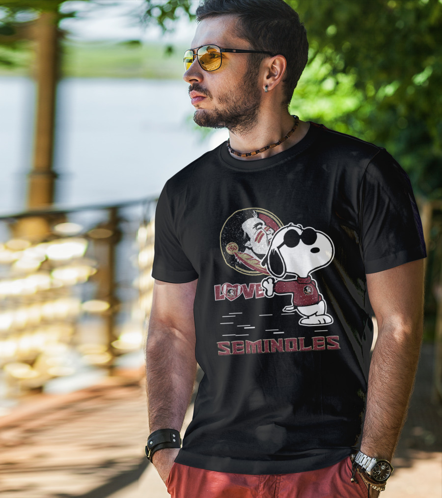 Snoopy Love Seminoles Florida State T-Shirt