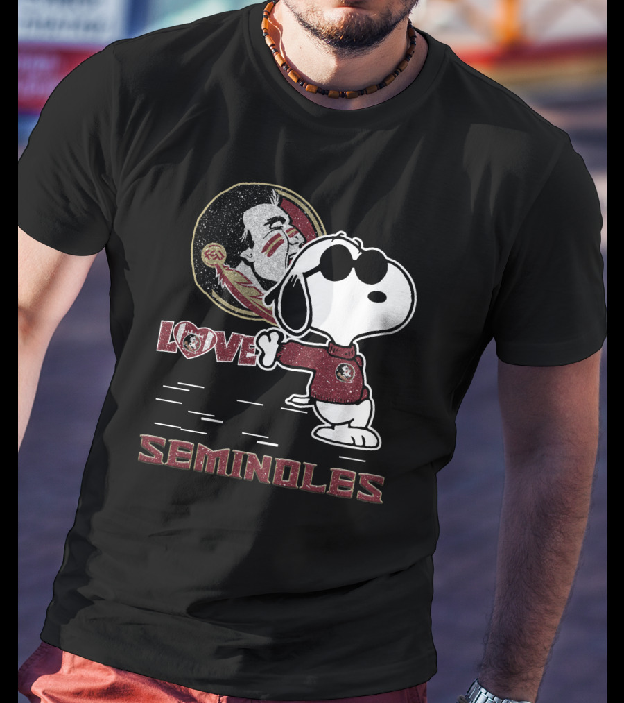 Snoopy Love Seminoles Florida State T-Shirt
