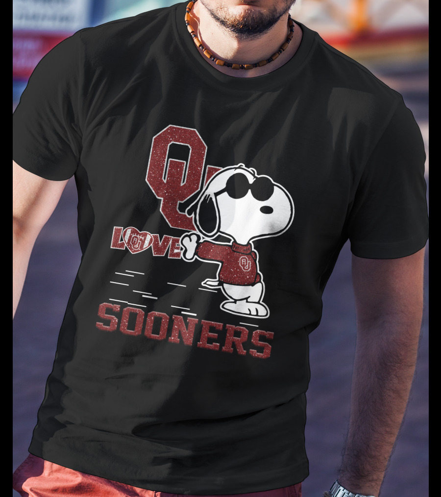 Snoopy OU Love Oklahoma Sooners T-Shirt