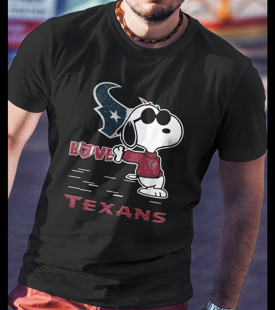 Snoopy Love Houston Texans For Nfl Fans T-Shirt