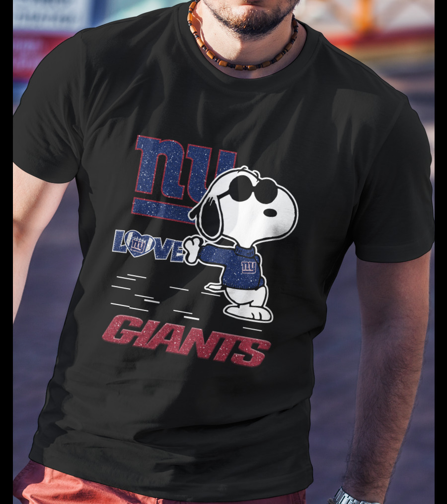 Snoopy NY Giants Love T-Shirt