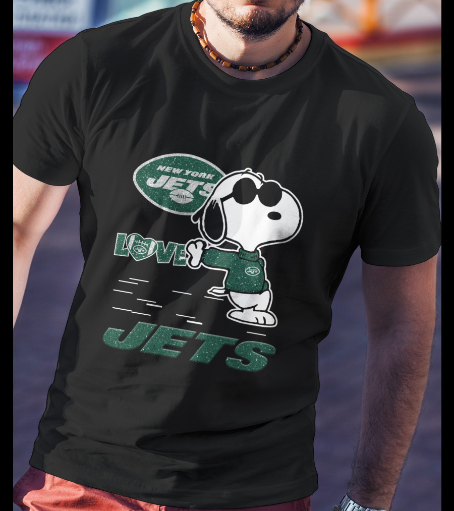 Snoopy New York Jets Love T-Shirt