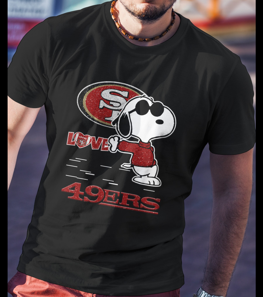 Snoopy Love San Francisco 49ers Fans Nfl Football 131 T-Shirt