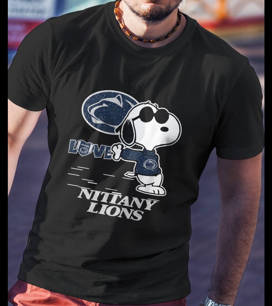 Snoopy Love Nittany Lions Penn State Football Peanuts T-Shirt