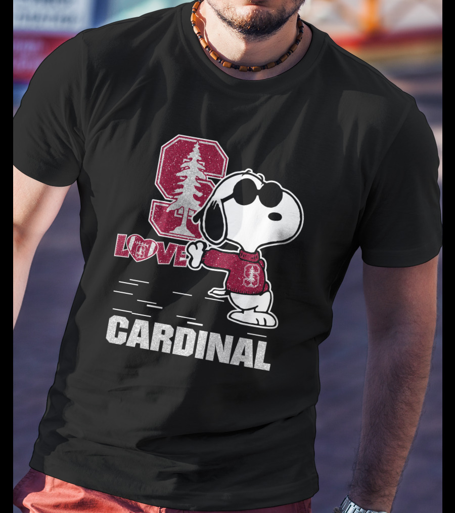 Snoopy Stanford Cardinal Love T-Shirt