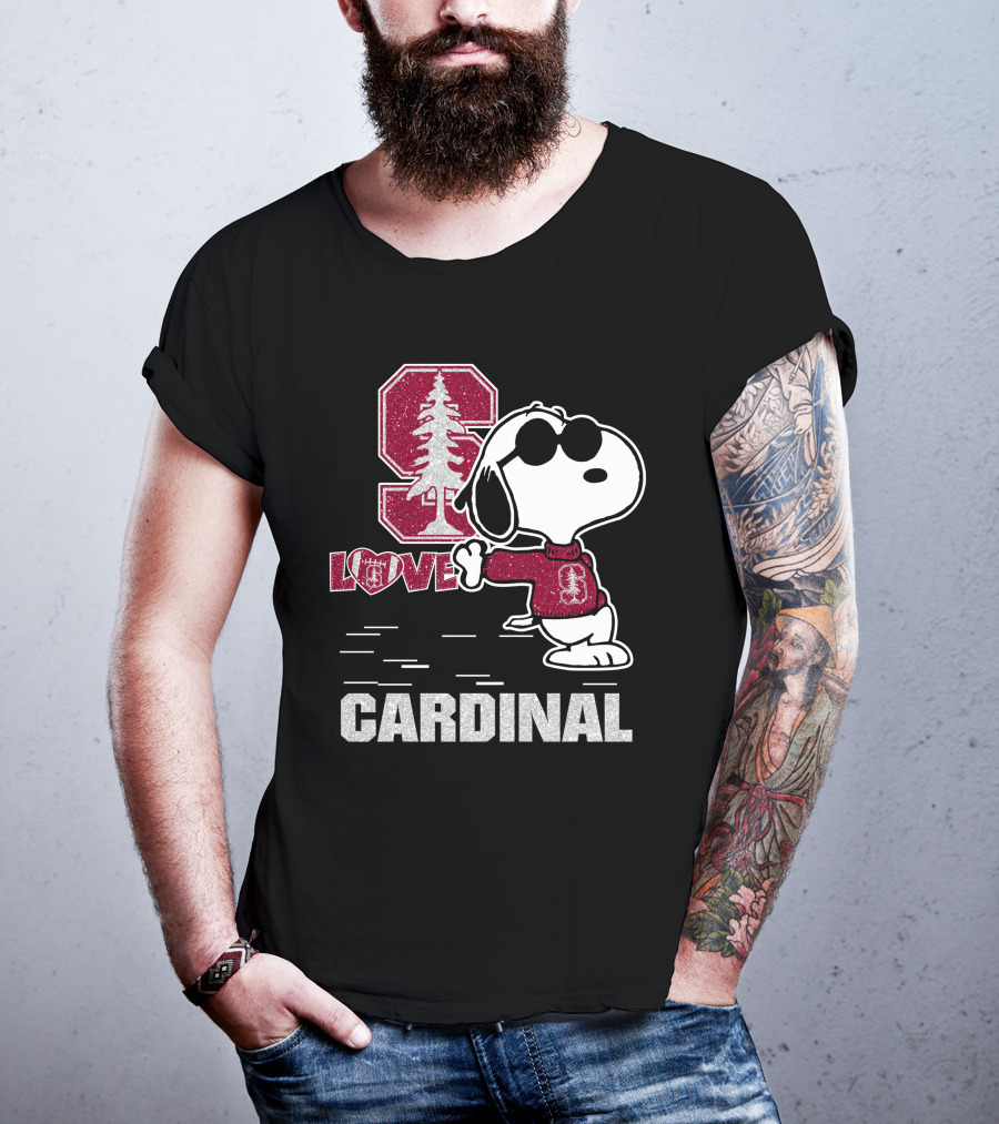 Snoopy Stanford Cardinal Love T-Shirt