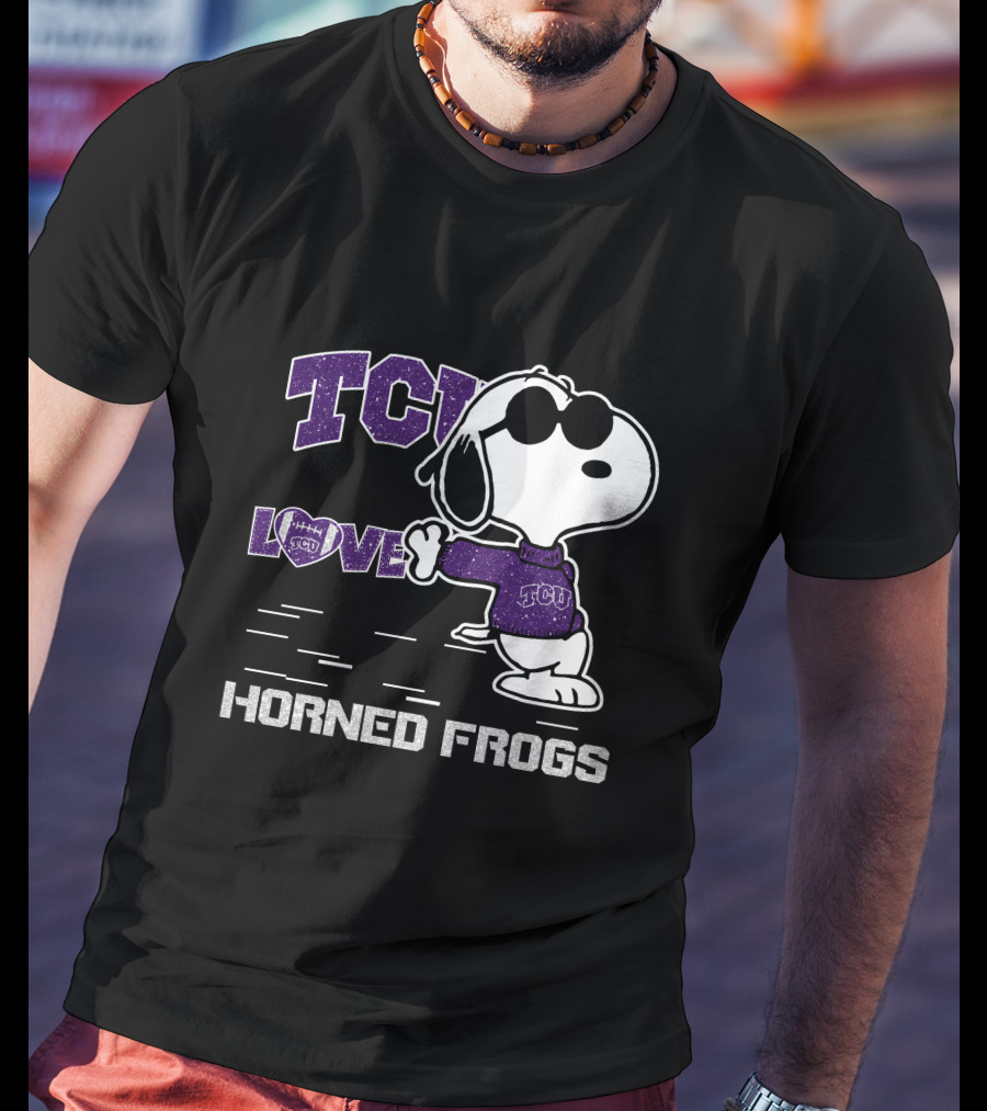 TCU Love Snoopy Horned Frogs T-Shirt