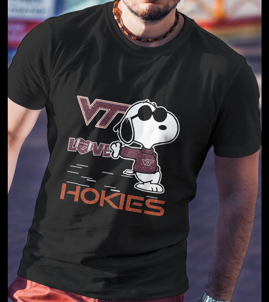 VT Snoopy Love Hokies T-Shirt