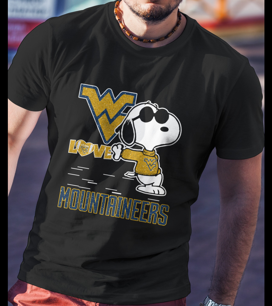 Snoopy Love West Virginia Mountaineers T-Shirt