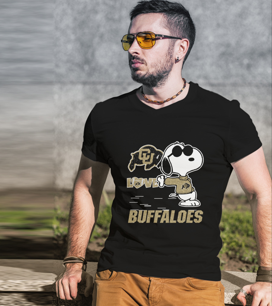 Snoopy CU Buffaloes Love T-Shirt