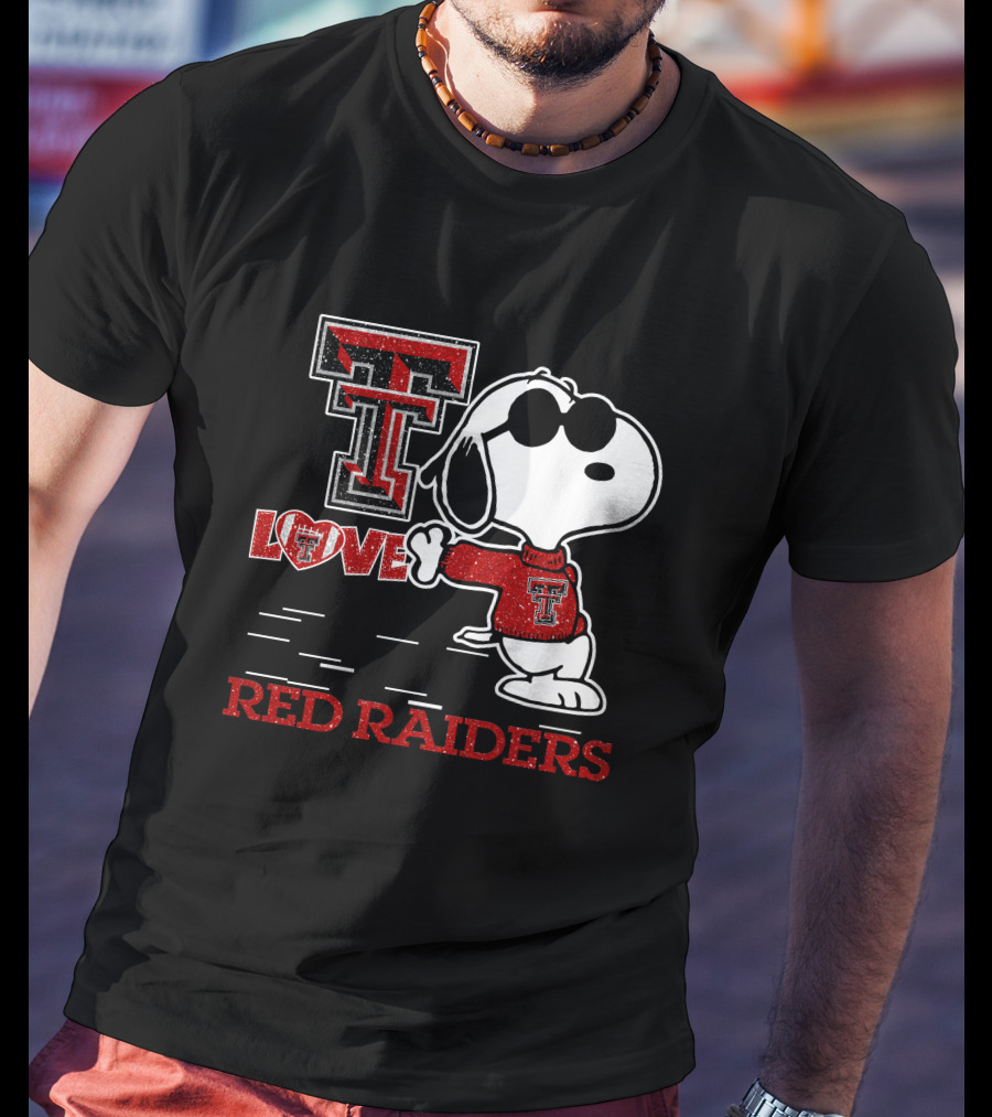 Snoopy Love Texas Tech Red Raiders TT T-Shirt