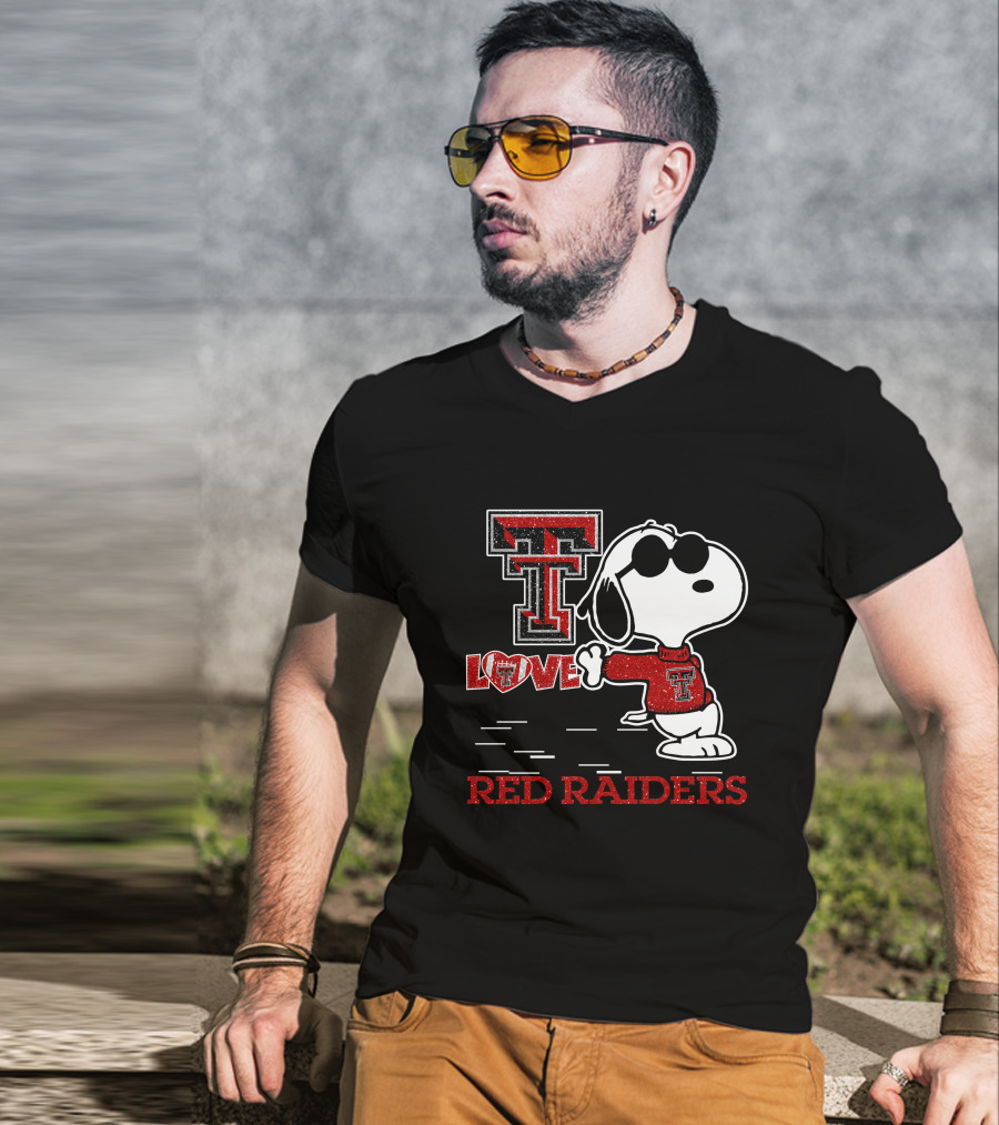Snoopy Love Texas Tech Red Raiders TT T-Shirt