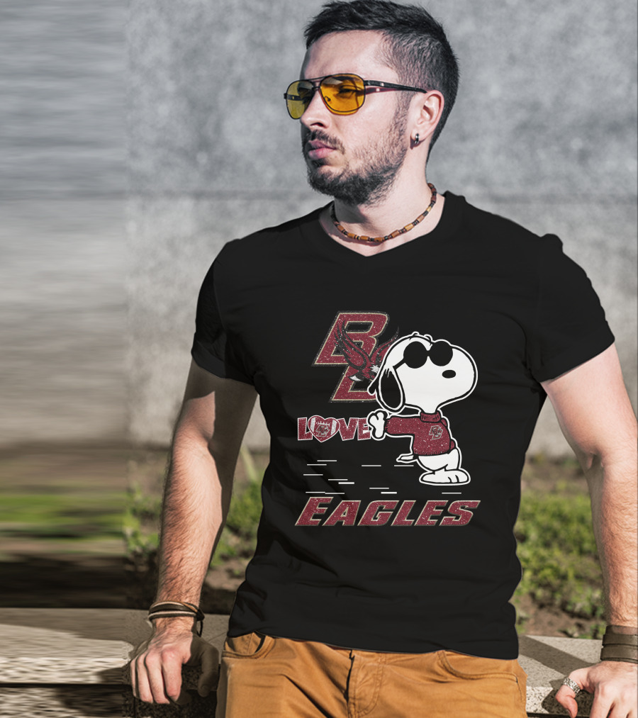 Snoopy BC Love Boston College Eagles T-Shirt