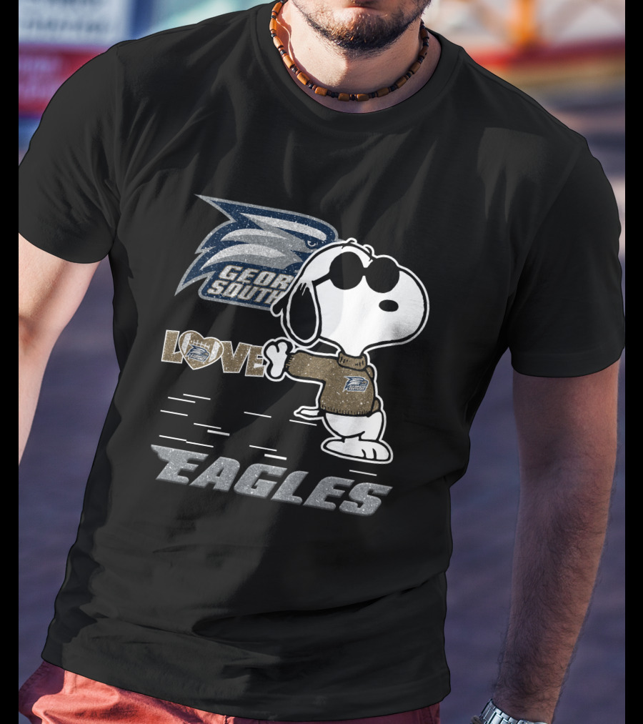 Snoopy Georgia Southern Eagles Love T-Shirt