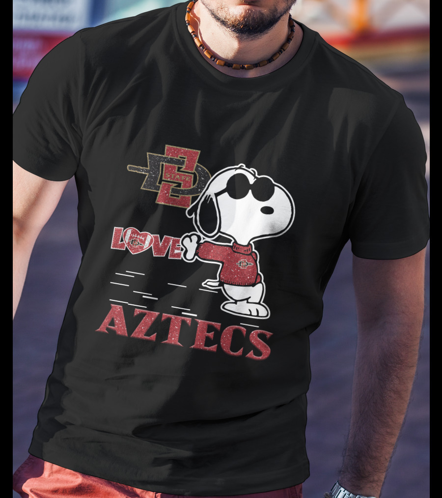 Snoopy San Diego State Aztecs Love T-Shirt