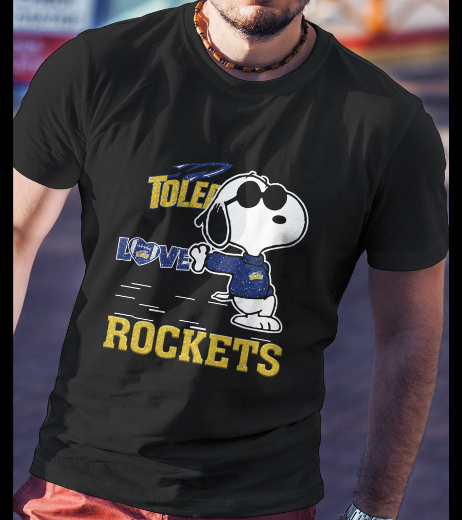 Snoopy Love Toledo Rockets T-Shirt