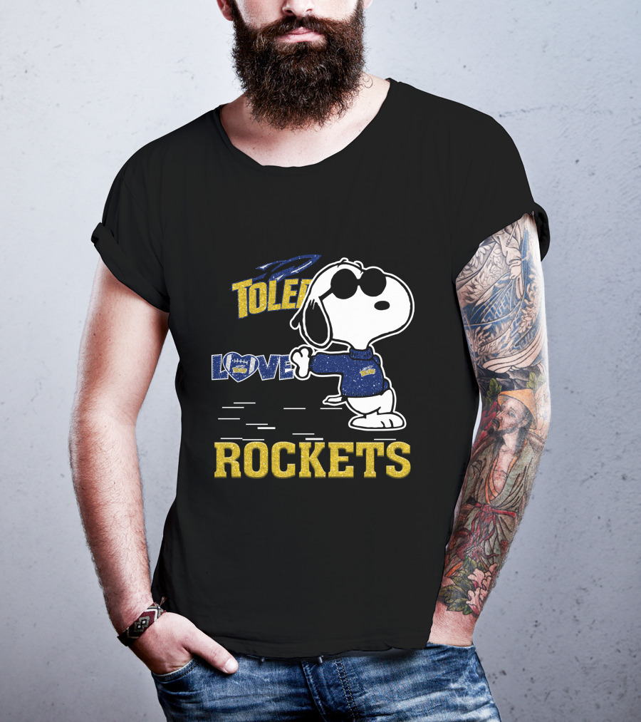 Snoopy Love Toledo Rockets T-Shirt