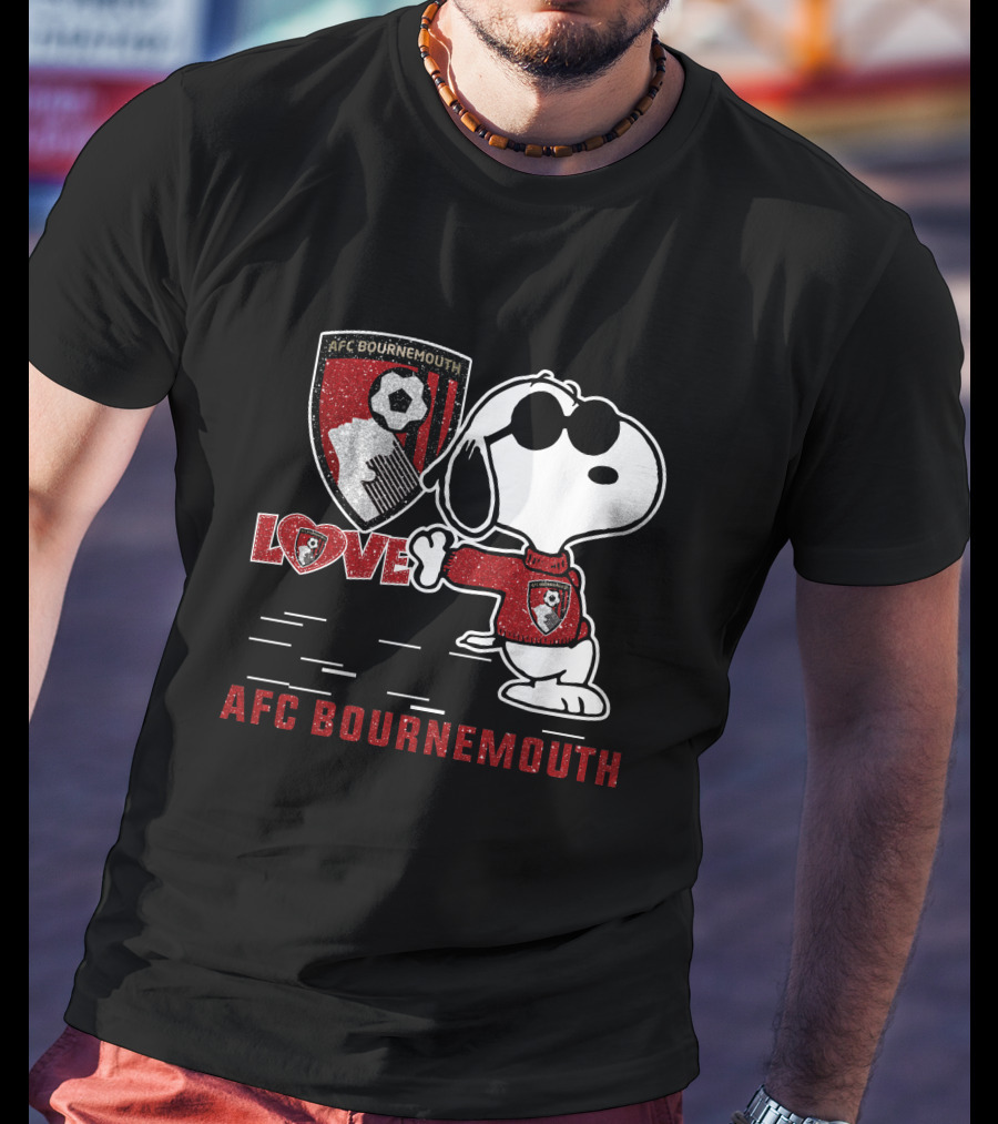 Snoopy Love Afc Bournemouth Football Club T-Shirt
