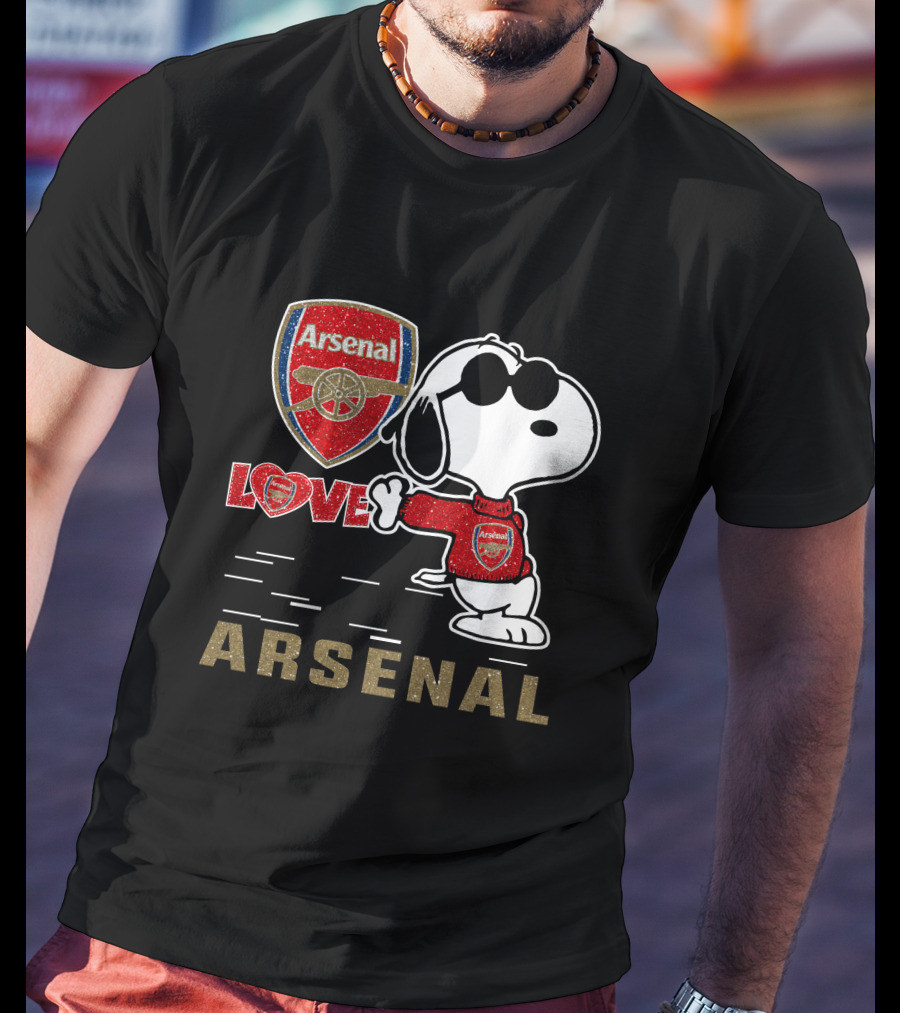 Snoopy Arsenal Love Arsenal Football Club T-Shirt