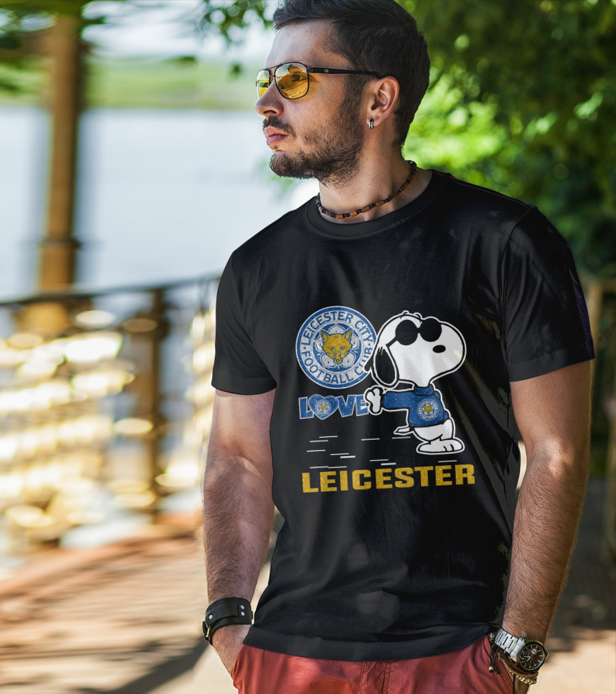 Snoopy Love Leicester City Football Club T-Shirt