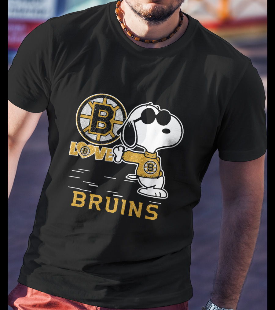 Snoopy Love Bruins Boston T-Shirt