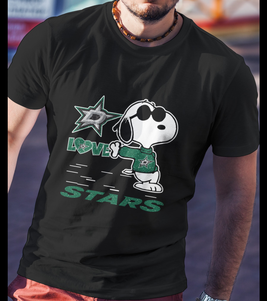 Snoopy Love Dallas Stars T-Shirt