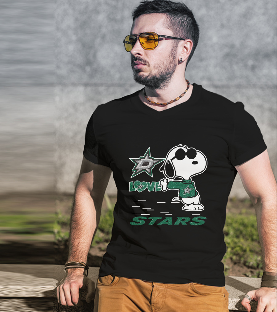 Snoopy Love Dallas Stars T-Shirt