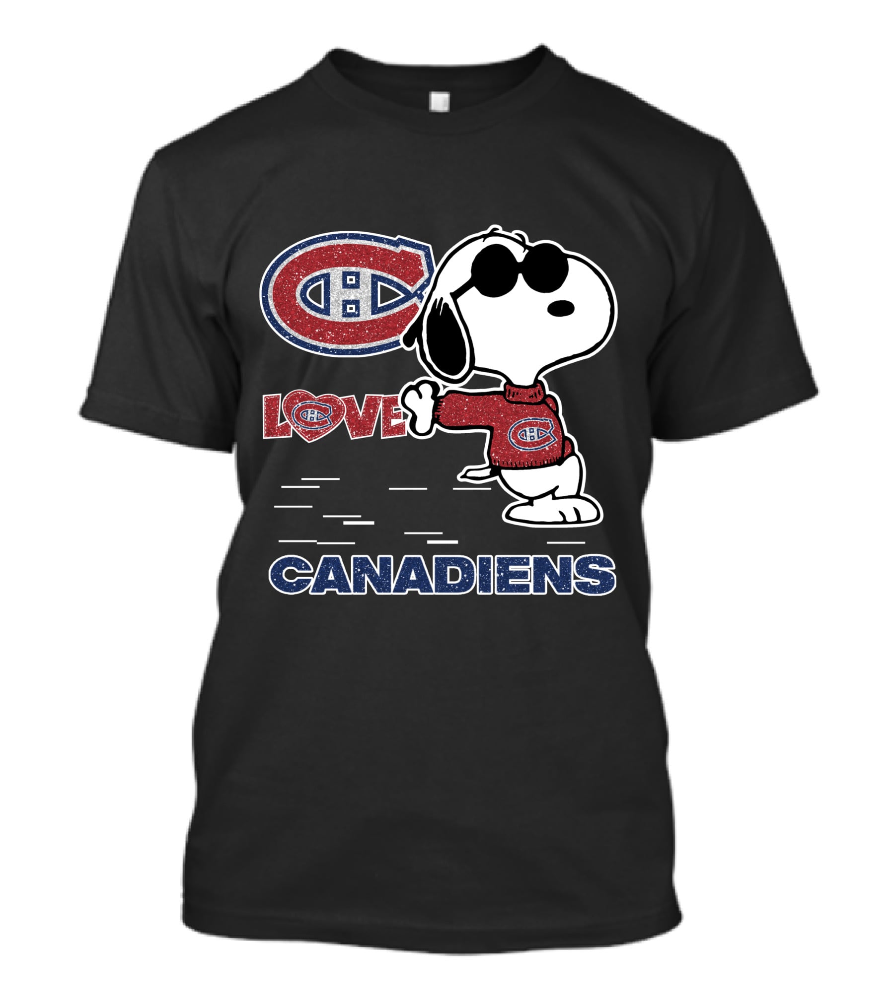 Snoopy Montreal Canadiens Logo Love T-Shirt