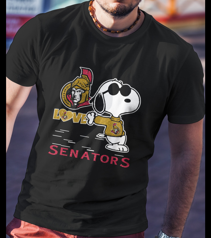 Snoopy Ottawa Senators Love T-Shirt
