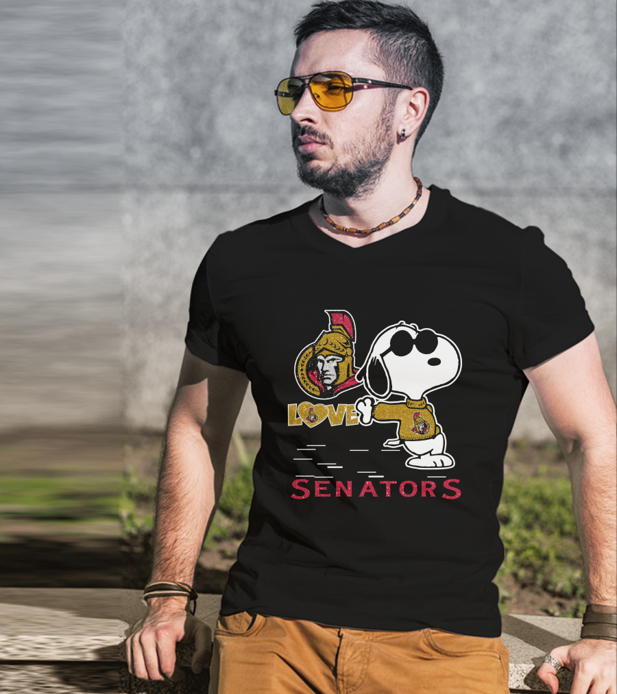 Snoopy Ottawa Senators Love T-Shirt